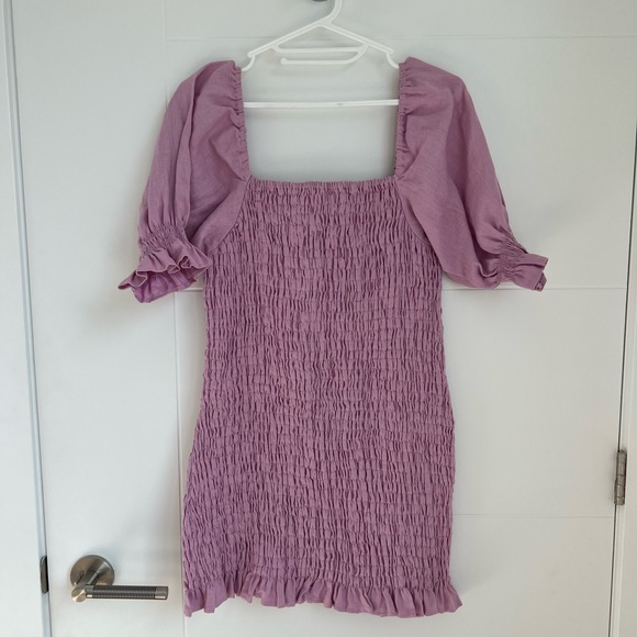 Faithfull the Brand Mini Dress, Lilac Colour, Size 6/ M, Worn Once - Picture 3 of 4